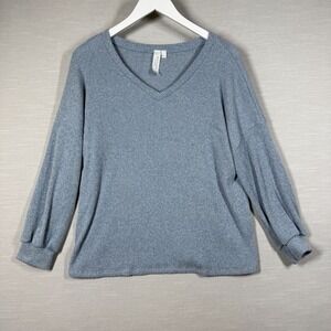 Hayden Sweater Womens Large Blue Casual Neutral Classic Comfort Clean Minimalist